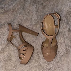 MICHAEL KORS - Patent open toed pump- new